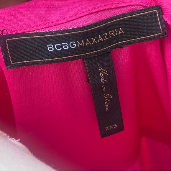 BCBGMaxAzria Fuchsia V-Neck Blouse - Picture 2 of 6
